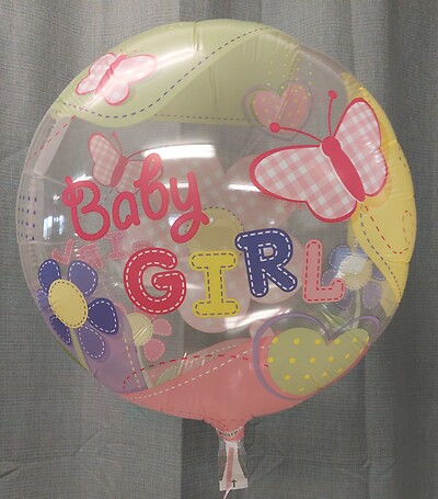 AF Clear Baby Girl Balloon