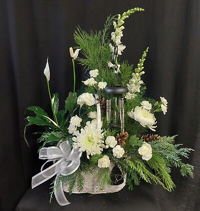 AF Christmas Chime, Plant, Fresh Display in Elegant Whites