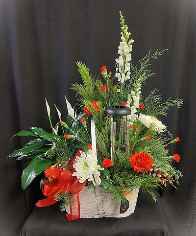 AF Christmas Chime, Plant, Fresh Display in Red and Whites