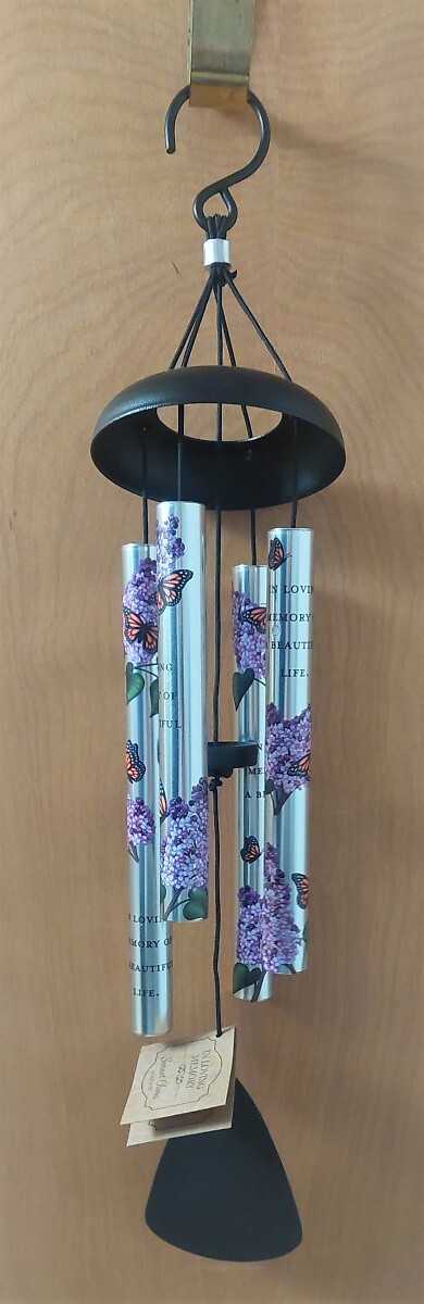AF 21&quot; Butterfly Chime, &quot;In Loving Memory&quot;